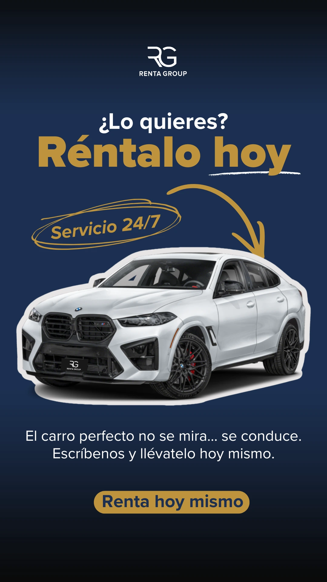 Vehículo premium de Renta Group CO en carretera colombiana